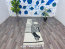White Moroccan Runner rug - hallway runner rug moroccan - White and Brown Beni ourain rug - Genuine lamb Wool