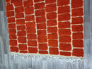 moroccan orange rug, beni ourain orange rug, wool berber rug, custom rug, handmade rug, rustic orange rug, orange carpet - wool rug