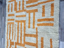 GORGEOUS BENIOURAIN CARPET, Moroccan Handmade Rug, orange Rug, Living Room Rug, Handmade Wool Carpet, Azilal Berber Rug, Handwoven Rug