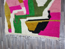 Artistic Moroccan Rug, Handmade Rug, White Rug, Moroccan Carpet, Beni Ourain Rug, Tribal Berber Rug, Authentic Carpet.