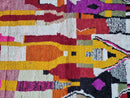 Boujaad Rug - Custom Aera Rug - Moroccan Rug Hand Knotted - Tribal berber Rug - Gaming Room Area Rug - Abstract Multicolored Carpet