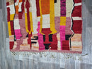 Boujaad Rug - Custom Aera Rug - Moroccan Rug Hand Knotted - Tribal berber Rug - Gaming Room Area Rug - Abstract Multicolored Carpet