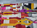 Boujaad Rug - Custom Aera Rug - Moroccan Rug Hand Knotted - Tribal berber Rug - Gaming Room Area Rug - Abstract Multicolored Carpet