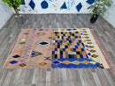 Moroccan Handmade rug ,Beni ourain Woven Style Morocco wool Berber Rug, modern rug, Hand woven rug, Berber style - Brown Or Camel Levels Rug