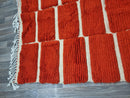 Moroccan wool rug, Luxury Beni Mrirt rug, Orange Handmade plush area rug, Berber Beni Ourain rug