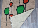 TUFTED BENIOURAIN RUG, Custom Rug, Moroccan Berber Rug, Brown and green Rug, Handmade Rug, Striped Rug, Wool Rug, Handwoven Area Rug.