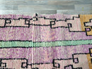 Custom Beni Ourain Runner rug - Moroccan runner rug - Pink runner rug - Hallway runner Morrocan - Soft Wool runner - Berber runner Pink
