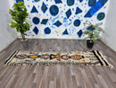 Moroccan Runner Beni Ourain Runner Rug, Custom Hallway Beige Rug Runner, Bespoke Long Runner Brown Berber Carpet