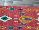 Red Runner Rug, Afghan Rug, Faded Rug, Antique Looking Runner Rug, Oriental Red Medallion Runners Rugs for Hallway Luxury Bathroom Entryway