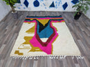 Berber Moroccan Costum rug - Moroccan Woolen carpet - New Azilal rug - Beni ouarain style - New Beni ouarain rug - fine berber rug