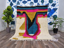 Berber Moroccan Costum rug - Moroccan Woolen carpet - New Azilal rug - Beni ouarain style - New Beni ouarain rug - fine berber rug