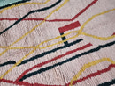 Handmade Vintage Moroccan Wool Rug - Pink Boujaad Bohemian Area Rug - 5x8 Moroccan Rug