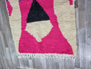 Handmade Moroccan Wool Shaggy Rug - Colorful Pink, Brown, Purple, White Beni Ourain Area Rug - Custom Sizes 5x7, 8x10 Available - 100kends.