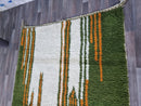 Custom Colorful Beni Rug - Large Moroccan Beni Ourain Style - Genuine Wool Flat Area Rug - Stylish Rug Gift for Her or Him
