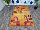MOROCCAN WOOL CARPET-orange Moroccan Rug-Kitchen Runner Rug-Large Custom Rug-Gorgeous Beni Ourain Rug -Custom Moroccan Rug-Tribal berber Rug