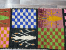 Custom Wool Moroccan Boujjad Runner Rug - Authentic Orange Berber Wool Shag for Entryways - Luxurious Shaggy Carpet in All Sizes.