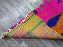 Handmade Moroccan Pink Runner Rug | Berber Hallway Runner | Custom Wool Beni Ourain Rug.