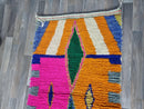 Handmade Moroccan Pink Runner Rug | Berber Hallway Runner | Custom Wool Beni Ourain Rug.