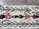 Artistic Beni Ourain White Runner Rug ,Authentic Moroccan White Rug, Berber Colorful Runner Rug,Berber Runner Carpet,Striped Wool Runner rug