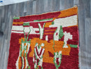 Authentic Moroccan Rug Orange, Handwoven Berber Rug Wool, Custom Tufted Rug, Azilal Area Rug 8x10 Orange , Perfect Gift 2024