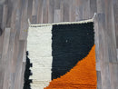 Authentic Moroccan Berber Rug black and white- Beni Ourain Wall Tapestry - Bohemian 8x10 Rug - Handmade Area Rug Large - Custom Size Rug