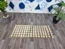 Handmade Small Moroccan Wool Rug - Berber, Azilal, Bohemian, Vintage Beni Ourain Rug.