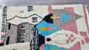 Abstract Colorful Moroccan Rug, Custom Fabulous Moroccan Rug from Boujaad, Boho Abstract soft color Carpet Handmade by berber Women