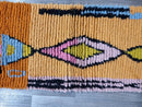Handmade Moroccan Boujad Runner Rug – Vibrant Kilim Hallway Runner | Azilal Flat Weave Wool Rug | Custom Sizes Available.