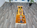 Handmade Moroccan Boujad Runner Rug – Vibrant Kilim Hallway Runner | Azilal Flat Weave Wool Rug | Custom Sizes Available.