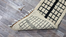 Moroccan Runner rug - hallway runner rug moroccan - White, black and Orange Beni ourain rug - Red Berber Runner rug