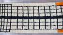 Moroccan Runner rug - hallway runner rug moroccan - White, black and Orange Beni ourain rug - Red Berber Runner rug
