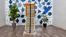 Moroccan Runner rug - hallway runner rug moroccan - White, black and Orange Beni ourain rug - Red Berber Runner rug