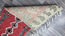 red Moroccan Runner 2x8 | Authentic Boujaad Runner Rug, red Wool Bebrer Hallway Carpet