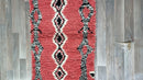 red Moroccan Runner 2x8 | Authentic Boujaad Runner Rug, red Wool Bebrer Hallway Carpet