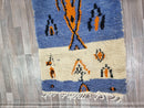 Gorgeous Moroccan Runner Rug - berber Colorful Runner Rug - Authentic Moroccan Blue rug -Berber Runner Carpet - Authentic boujaad runner rug