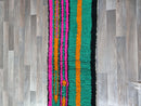 Authentic Boujaad Moroccan Berber Wool Runner Rug with Geometric Pattern, Bohemian Style, Fringe Details - Perfect for Hallways and Stairs