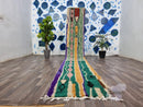 Custom size runner,Hand knotted rug, Hallway runner rug,Handmade runner, Boujad runner rug, green Rug, Moroccan Runner Rug,boho rug.