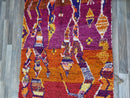 Beni ourain orange rug , Authentic Moroccan rug, Berber carpet, Genuine Wool rug, Handmade rug, Beni ourain style, Area rug, Tapis berbere.