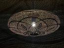 gold metal pendant light - product photo 1