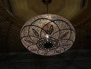 gold metal pendant light - product photo 1