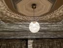 Moroccan Brass Pendant Light – Handcrafted Lantern Ceiling Light with Adjustable Chain, Perfect for Home or Restaurant Décor