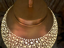 Moroccan Brass Pendant Light – Handcrafted Lantern Ceiling Light with Adjustable Chain, Perfect for Home or Restaurant Décor