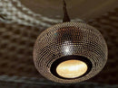 Handmade Moroccan Brass Pendant Light with Adjustable Chain, Atlas Lights Ceiling Fixture - 5 Sizes Available