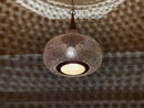 Handmade Moroccan Brass Pendant Light with Adjustable Chain, Atlas Lights Ceiling Fixture - 5 Sizes Available