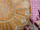 Moroccan POUF **50% OFF** with White Stitching Leather Pouf Ottoman Pouf Morrocan Leather Pouf Moroccan Pouffe