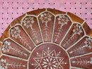 Handmade Moroccan Leather Pouf Ottoman - "17.72x17.72x10.63" inches - Bohemian Floor Pillow for Home Décor & Footstool