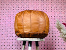 Handcrafted Moroccan Leather Pouf Ottoman - Brown Pouf, Perfect for Living Room Décor, Footstool & Moroccan Ottoman