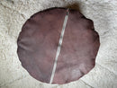 Handcrafted Moroccan Leather Pouf Ottoman - Bohemian Brown Pouf, "18.90x18.90x12.20" Inches Footstool Ottoman, Perfect for Boho Decor