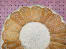 Moroccan Leather Pouf Cream & Tan | Handcrafted Round Ottoman Footstool | Berber Creamy Leather Pouffe | Perfect Floor Pouf Seat