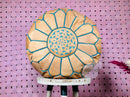 Handmade Moroccan Leather Pouf – Premium Genuine Leather Ottoman Pouf for Living Room Decor, Moroccan Style Gift